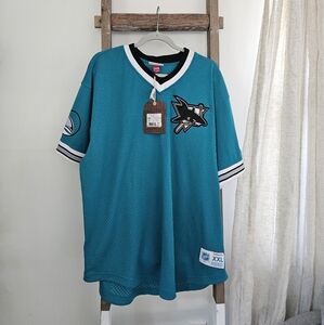 Mitchelle & Ness Vintage San Jose Sharks Hockey Jersey